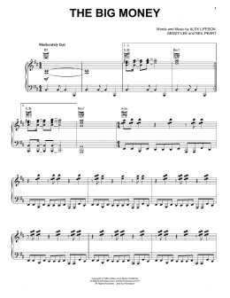 page one of The Big Money (Piano, Vocal & Guitar Chords (Right-Hand Melody))