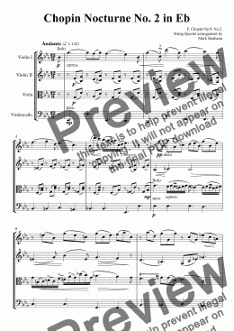 page one of Chopin Nocturne No. 2 in Eb