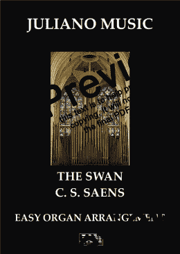 page one of THE SWAN (EASY ORGAN) - C. S. SAENS