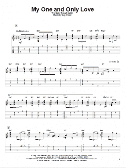 page one of My One And Only Love (Solo Guitar)