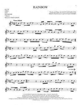 page one of Rainbow (Instrumental Solo – Treble Clef High Range)