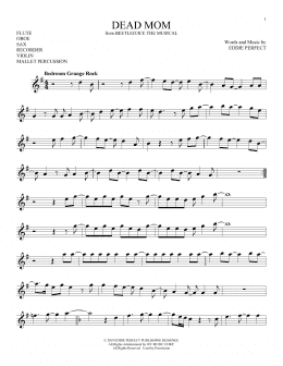 page one of Dead Mom (from Beetlejuice The Musical) (Instrumental Solo – Treble Clef High Range)