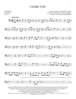 page one of I Dare You (Instrumental Solo – Bass Clef)