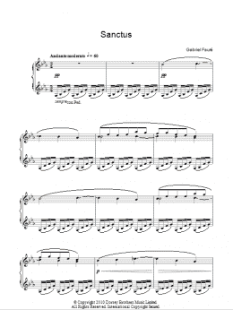 page one of Sanctus (Piano Solo)