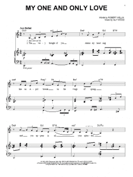 page one of My One And Only Love (Piano & Vocal)
