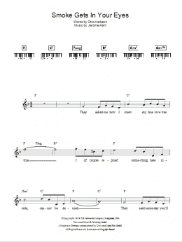 page one of Smoke Gets In Your Eyes (Piano Chords/Lyrics)