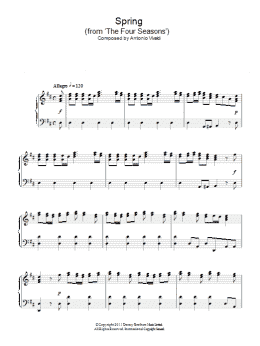 page one of Spring (from The Four Seasons) (Piano Solo)