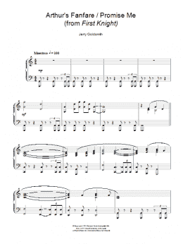 page one of Arthur's Fanfare / Promise Me (Piano Solo)