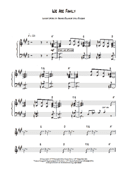 page one of We Are Family (Piano Chords/Lyrics)