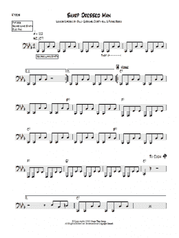 page one of Sharp Dressed Man (Piano Chords/Lyrics)