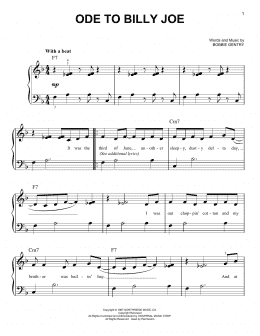 page one of Ode To Billy Joe (Easy Piano)