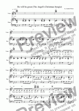 page one of Angels sing: He will be great ( The Angel’s Christmas boogie)