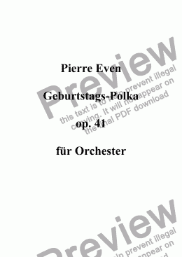 page one of Birthday-Polka for orchestra op. 41