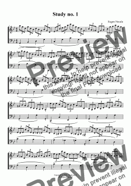 page one of Study no 1 - The play of sounds