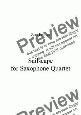 page one of Sailscape Sax Quartet