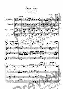 page one of Flute Magic from Magic Flute