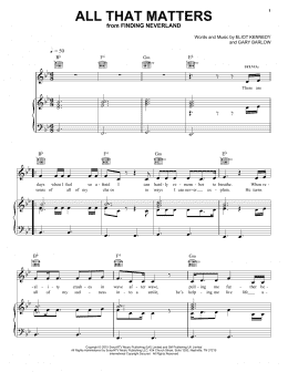 page one of All That Matters (Piano, Vocal & Guitar Chords (Right-Hand Melody))