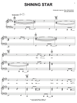 page one of Shining Star (Piano, Vocal & Guitar Chords (Right-Hand Melody))