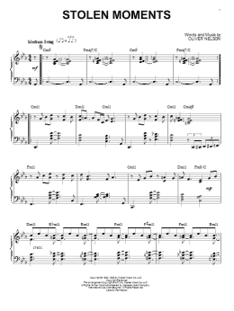 page one of Stolen Moments (Piano Solo)