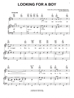 page one of Looking For A Boy (Piano, Vocal & Guitar Chords (Right-Hand Melody))