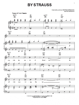 page one of By Strauss (Piano, Vocal & Guitar Chords (Right-Hand Melody))