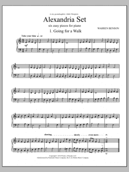 page one of Alexandria Set (Piano Solo)