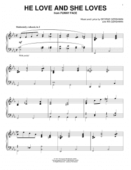 page one of He Loves And She Loves (Piano Solo)