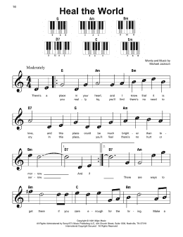 page one of Heal The World (Super Easy Piano)