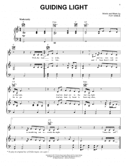 page one of Guiding Light (Piano, Vocal & Guitar Chords (Right-Hand Melody))