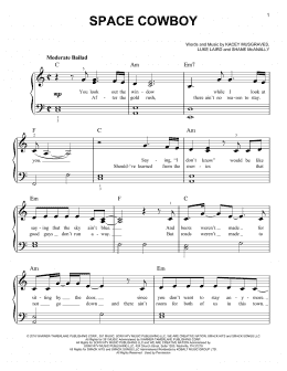 page one of Space Cowboy (Easy Piano)