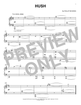 page one of Hush (Piano Solo)
