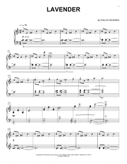 page one of Lavender (Piano Solo)