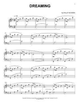 page one of Dreaming (Piano Solo)
