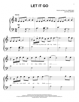 page one of Let It Go (Big Note Piano)