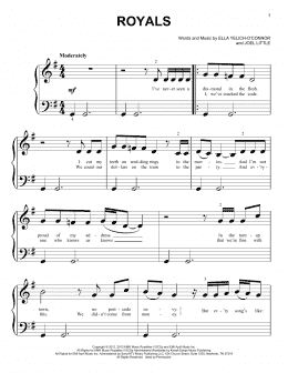 page one of Royals (Big Note Piano)
