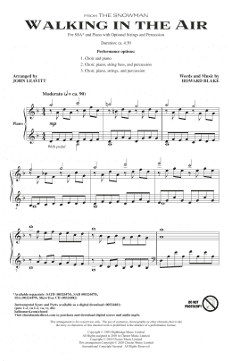 page one of Walking In The Air (from The Snowman) (arr. John Leavitt) (SSA Choir)