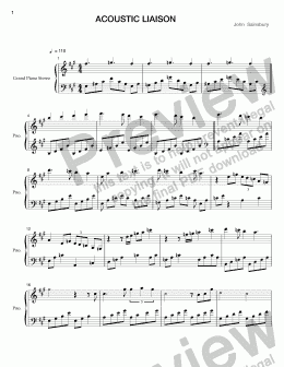 page one of ACOUSTIC LIAISON ( Piano  )