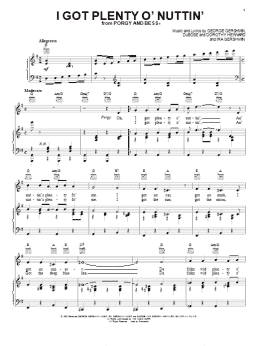 page one of I Got Plenty O' Nuttin' (Piano, Vocal & Guitar Chords (Right-Hand Melody))