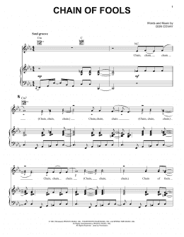page one of Chain Of Fools (Piano, Vocal & Guitar Chords (Right-Hand Melody))