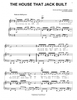 page one of The House That Jack Built (Piano, Vocal & Guitar Chords (Right-Hand Melody))