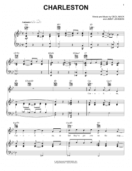 page one of Charleston (Piano, Vocal & Guitar Chords (Right-Hand Melody))