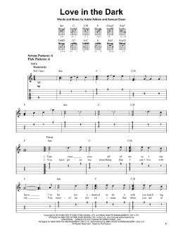 page one of Love In The Dark (Easy Guitar Tab)