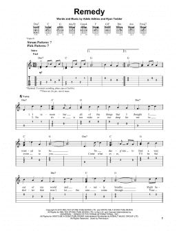 page one of Remedy (Easy Guitar Tab)