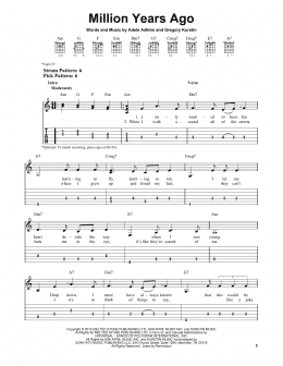 page one of Million Years Ago (Easy Guitar Tab)