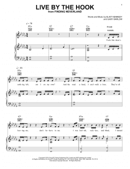 page one of Live By The Hook (Piano, Vocal & Guitar Chords (Right-Hand Melody))