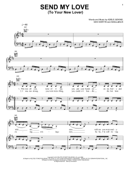 page one of Send My Love (To Your New Lover) (Piano, Vocal & Guitar Chords (Right-Hand Melody))