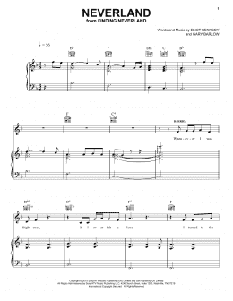 page one of Neverland (Piano, Vocal & Guitar Chords (Right-Hand Melody))