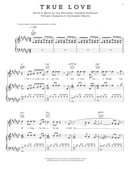page one of True Love (Piano, Vocal & Guitar Chords (Right-Hand Melody))