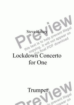 page one of Lockdown Concerto  for One