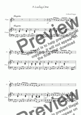page one of 'A Lucky One' for Flute & Piano